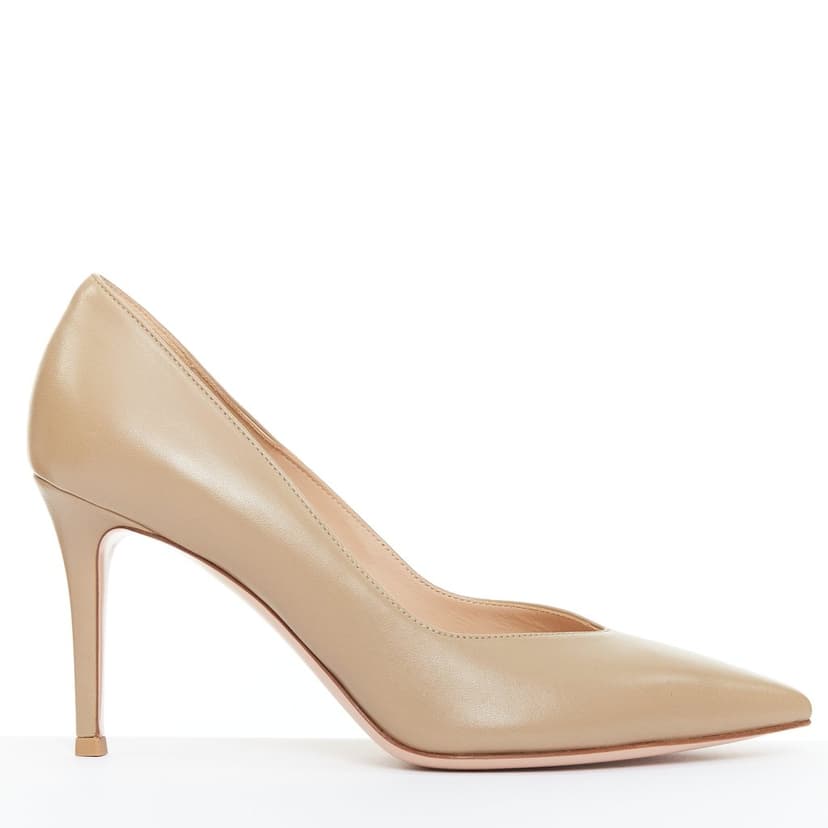 Gianvito Rossi Khaki Leather Heels