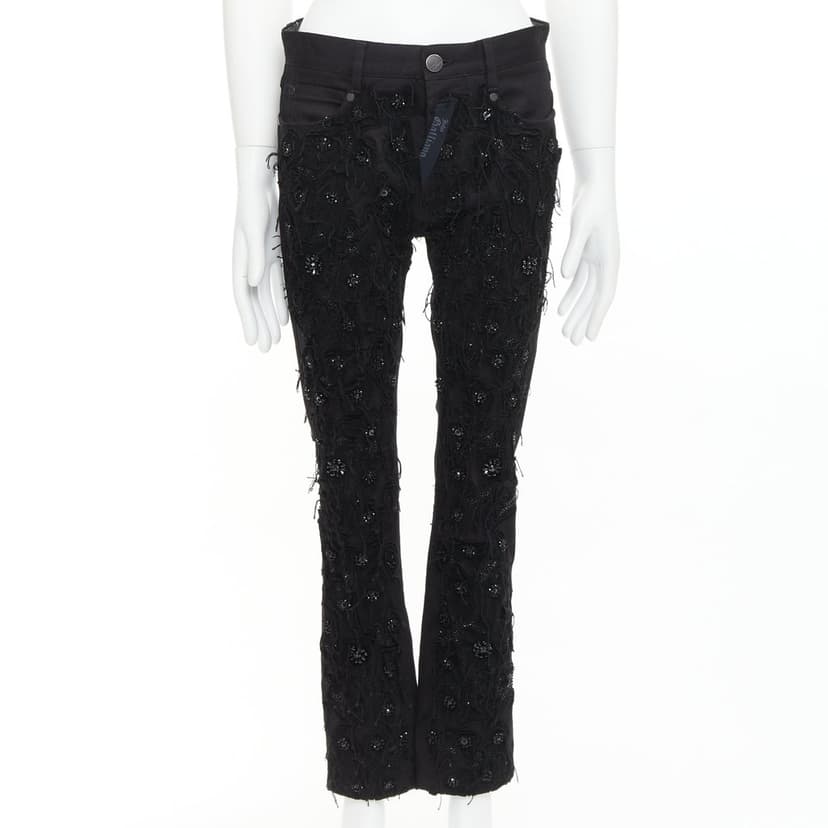 John Galliano Black Cotton Jeans