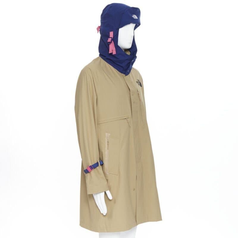 The North Face Tan Blue Raincoat