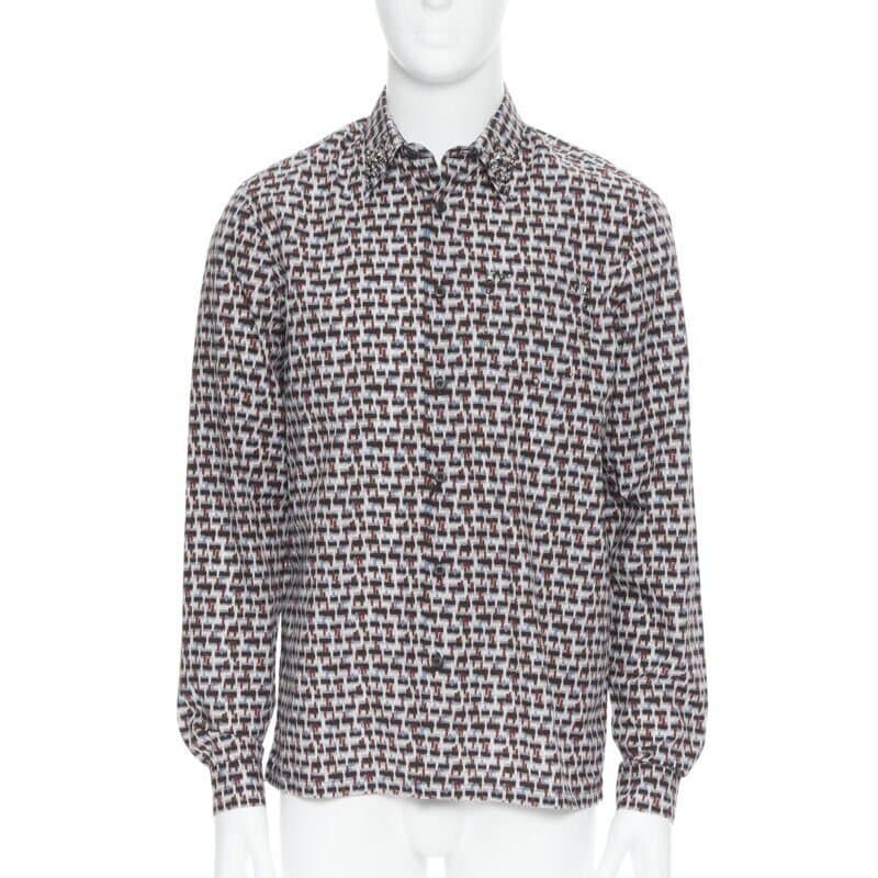 Prada Geometric Collar Shirt