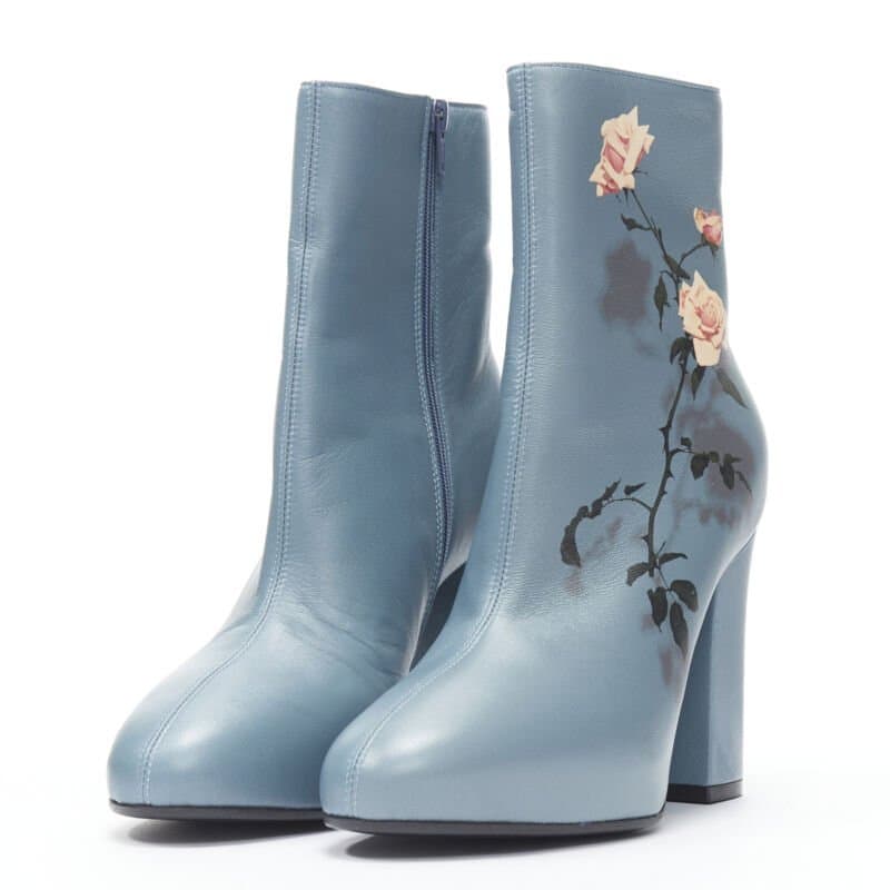 Dries Van Noten Floral paint bootie