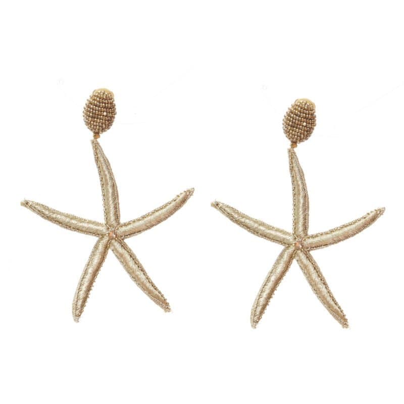 Oscar de la Renta Black Starfish Earrings
