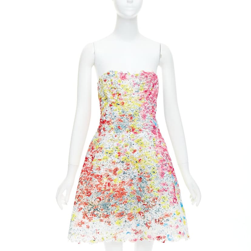 Monique Lhuillier MultiColor Polyester Dress