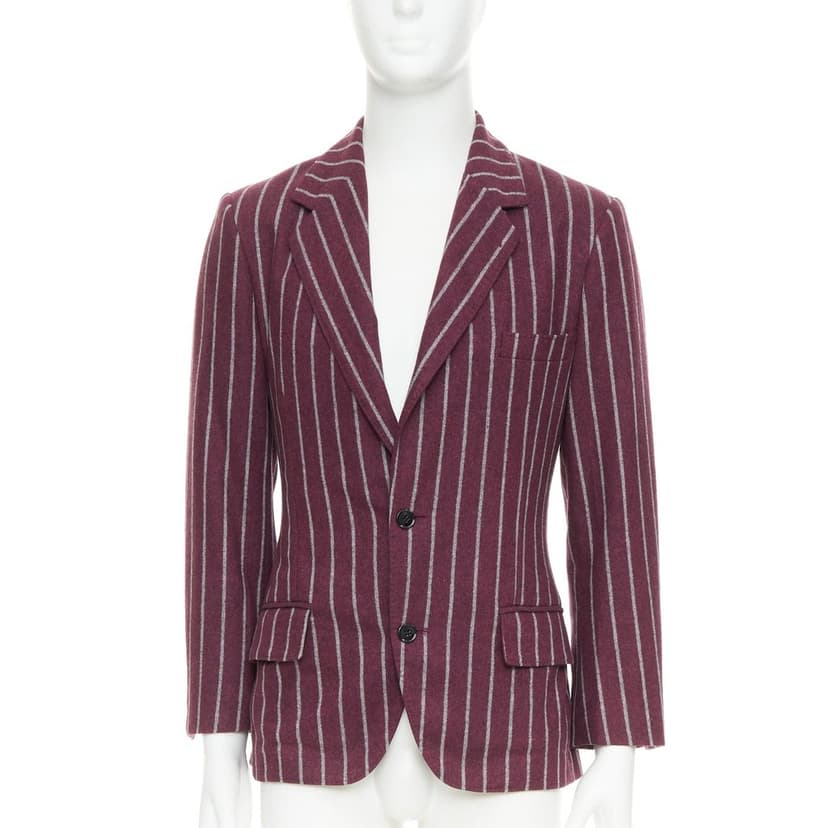 Dolce & Gabbana Burgundy Wool Jacket