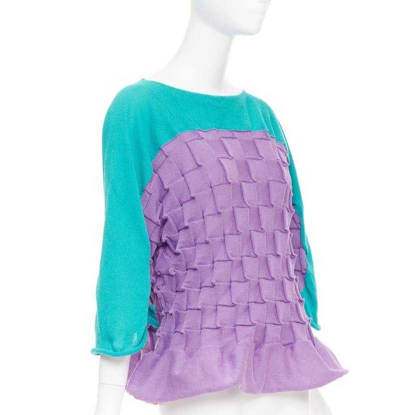 Issey Miyake Purple Cotton Top