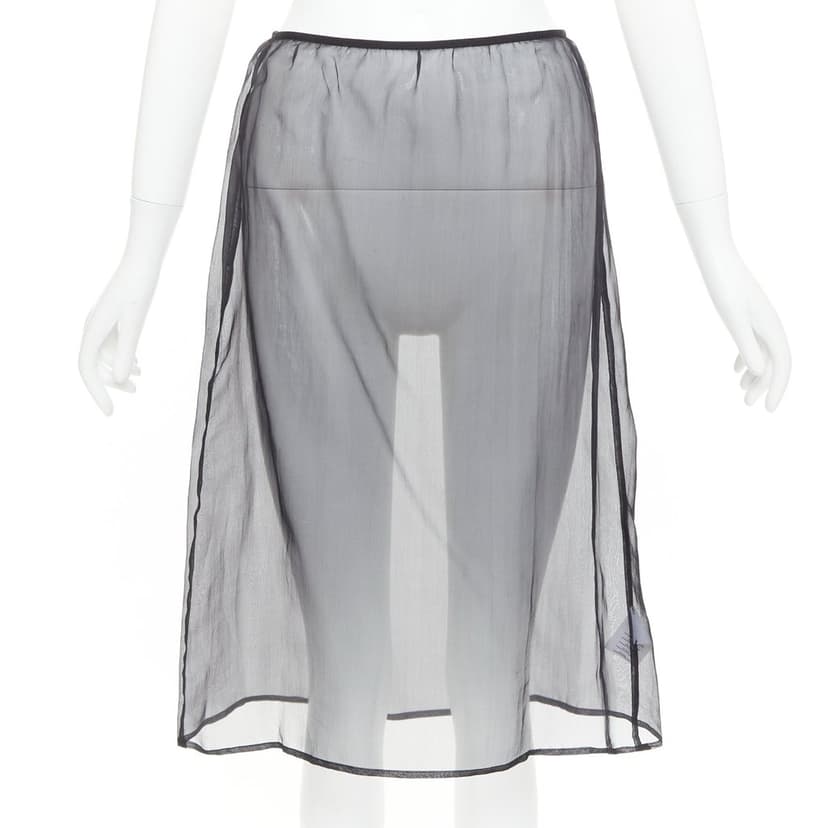 Dries Van Noten Black Silk Skirt