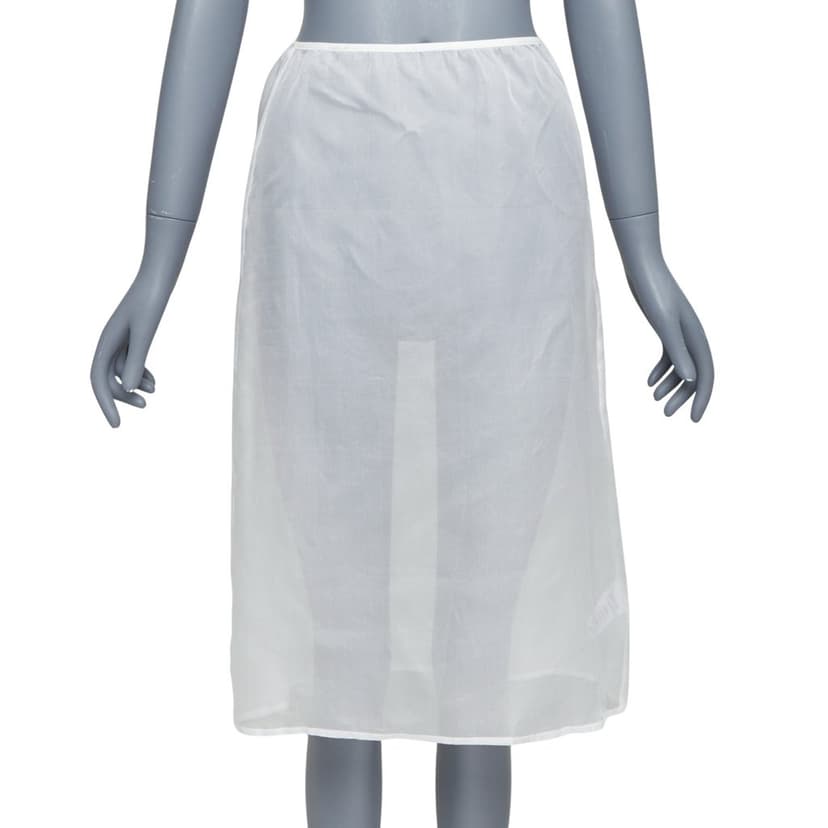 Dries Van Noten White Silk Skirt
