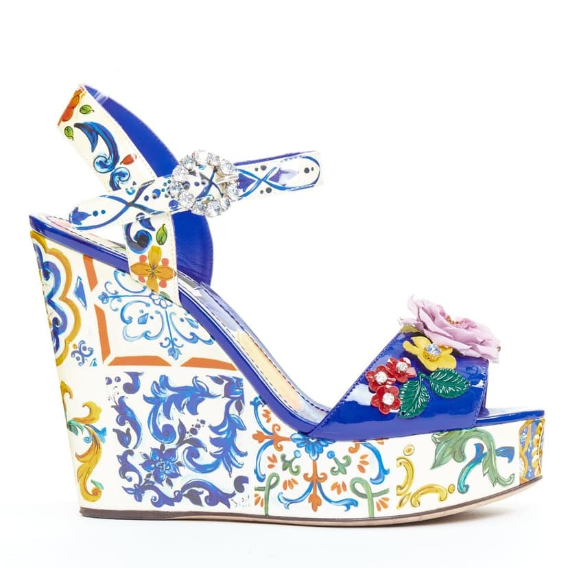 Dolce & Gabbana Blue Leather Heels