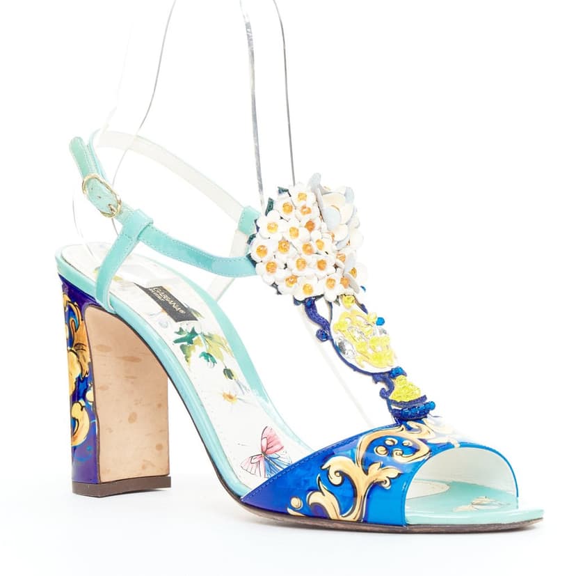 Dolce & Gabbana Blue Leather Heels