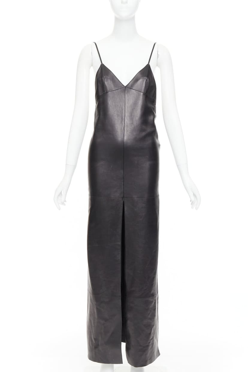 Saint Laurent Black Leather Dress