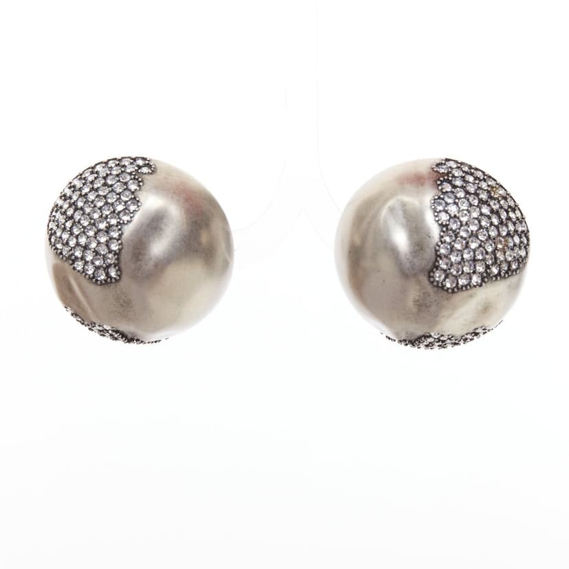 Saint Laurent Silver Metal Earrings