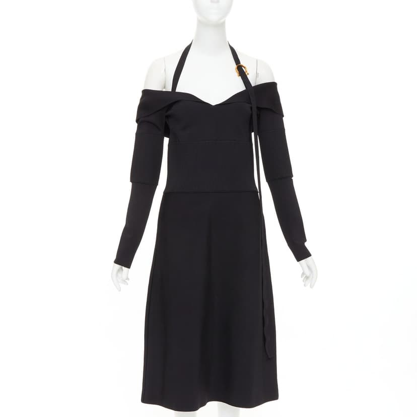 Salvatore Ferragamo Black Viscose Dress