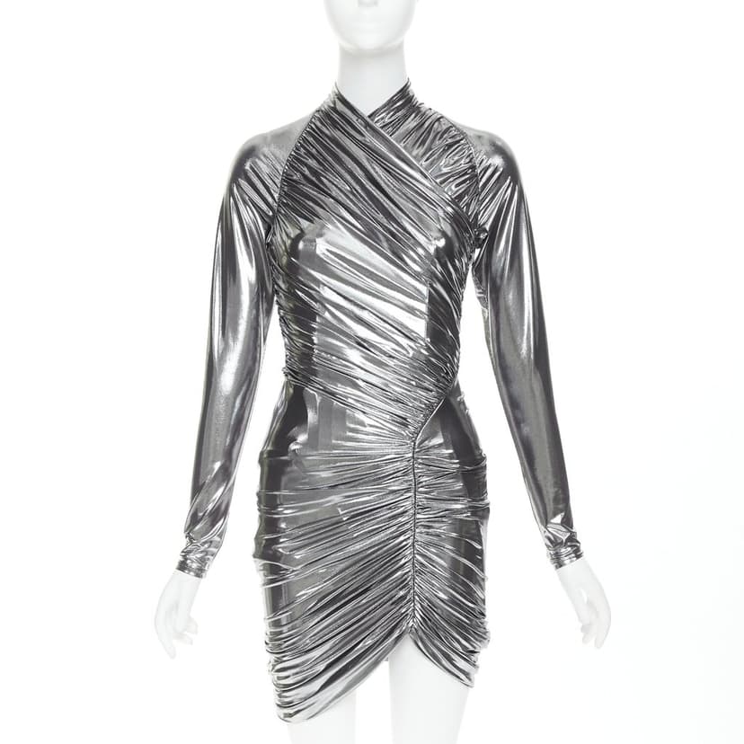 Salvatore Ferragamo Silver Polyester Dress