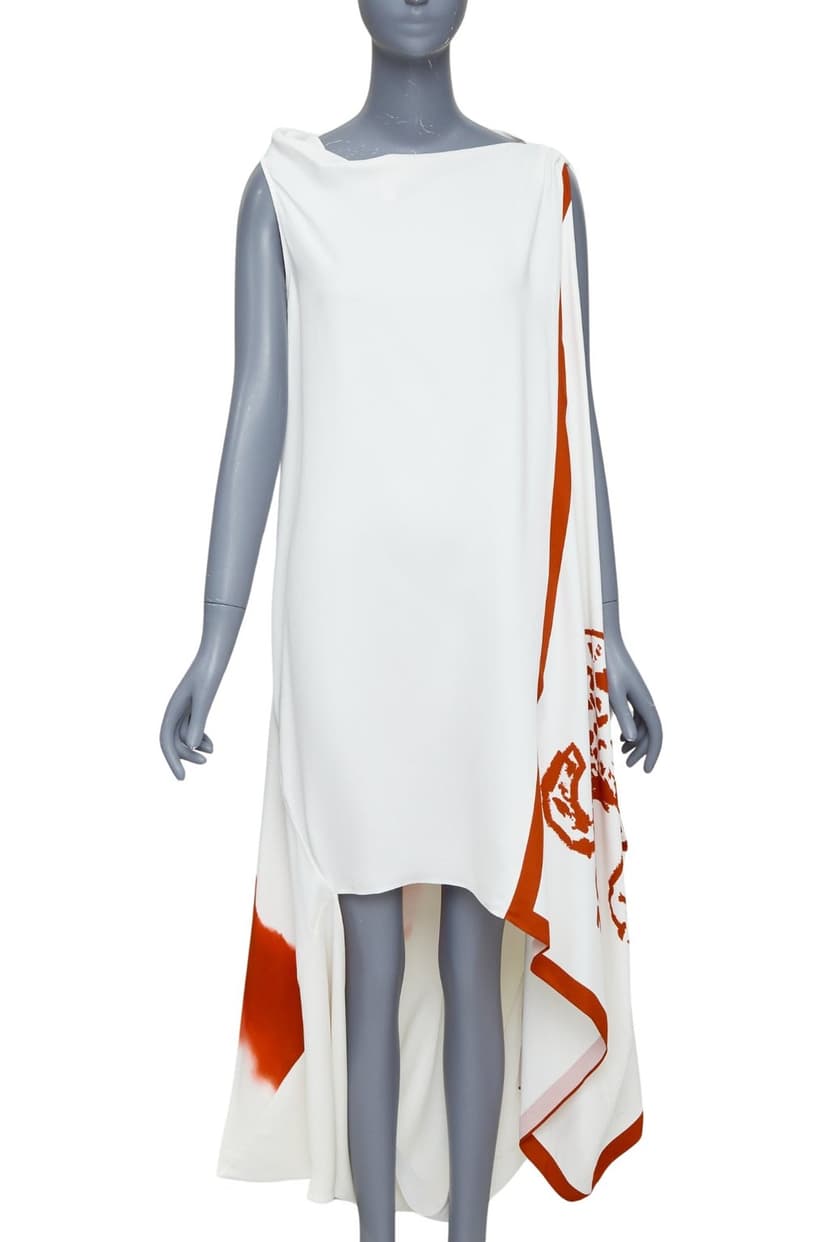 Salvatore Ferragamo Ecru Viscose Dress