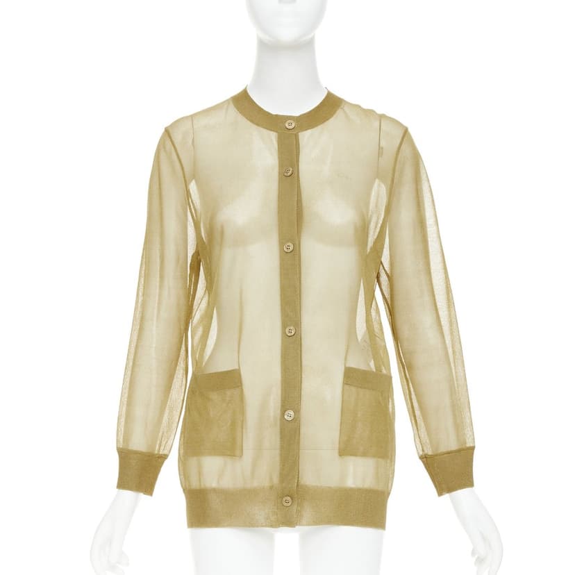 Saint Laurent Camel Silk Knitwear