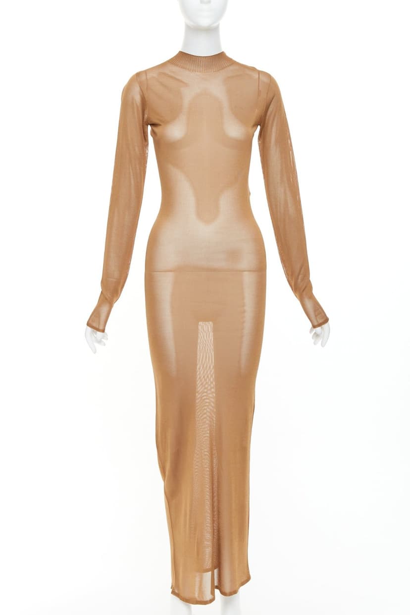 Saint Laurent Brown Viscose Dress