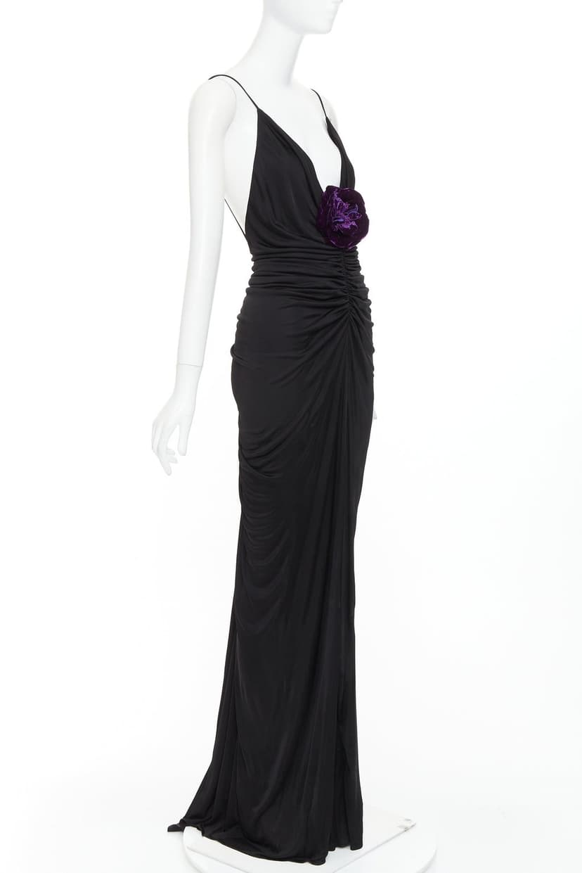 Saint Laurent Black Viscose Dress