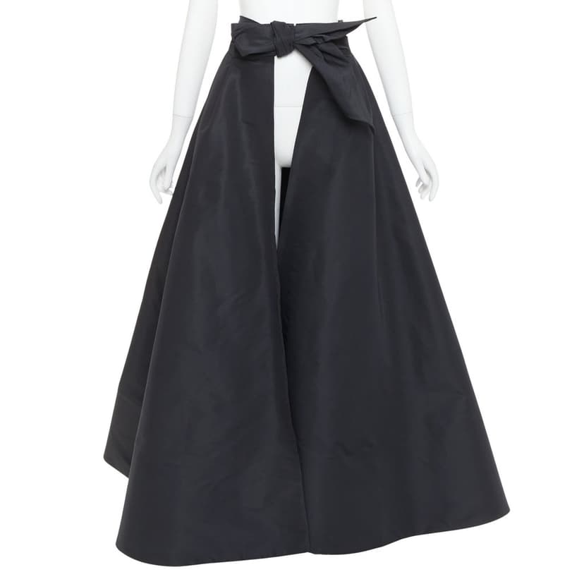 Alexandre Vauthier Black Silk Skirt