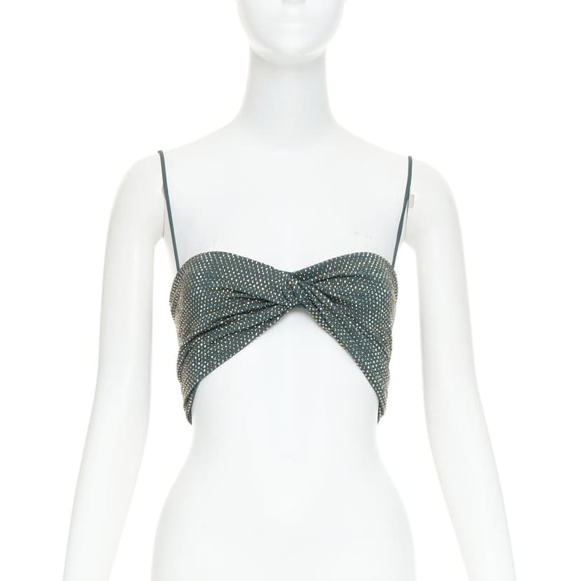 Alexandre Vauthier Green Viscose Top