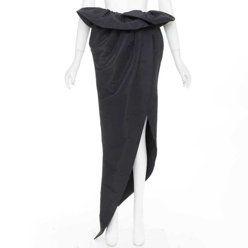 Alexandre Vauthier Black Silk Skirt