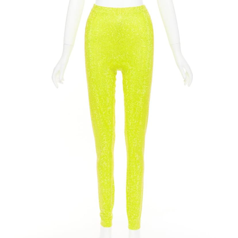 Alexandre Vauthier Yellow Viscose Trouser