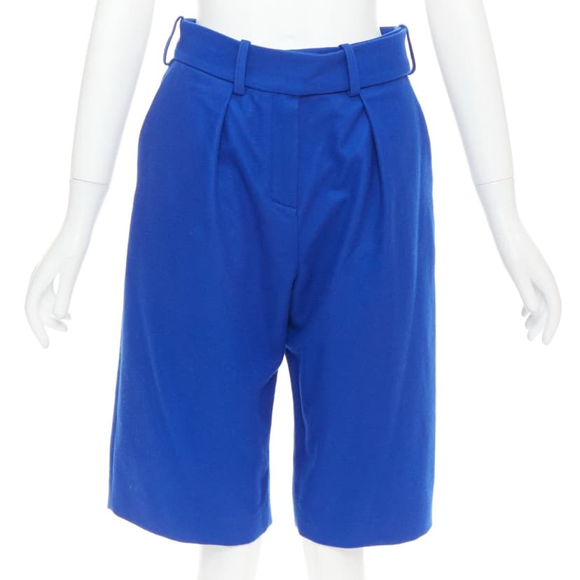 Alexandre Vauthier Blue Wool Shorts