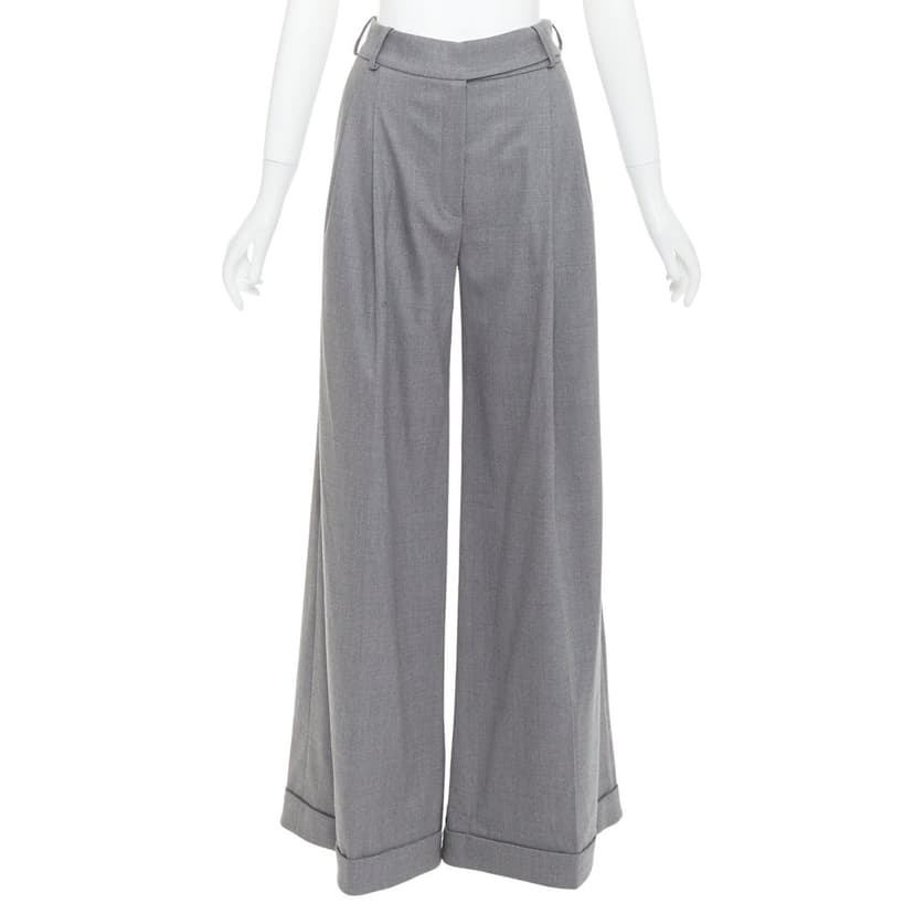 Alexandre Vauthier Grey Wool Trouser