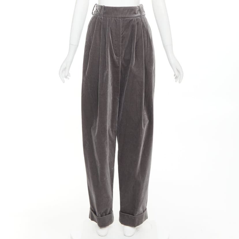 Alexandre Vauthier Grey Velvet Trouser