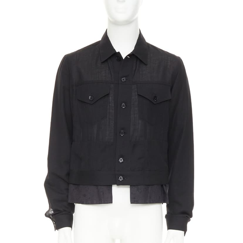 Yohji Yamamoto Black Wool Jacket