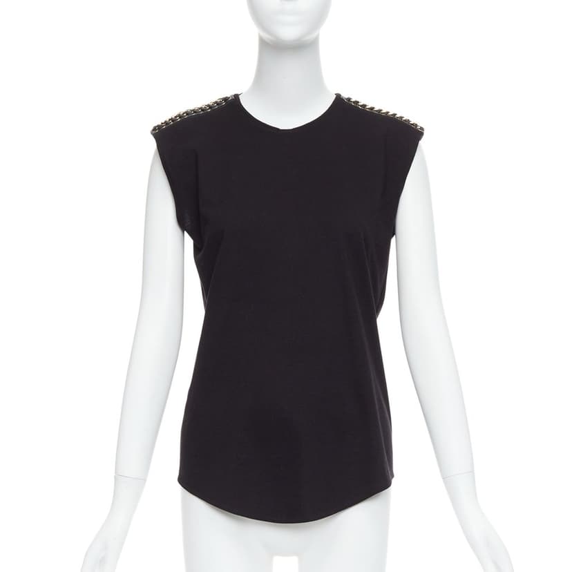 Balmain تانك جلدي بسلسلة