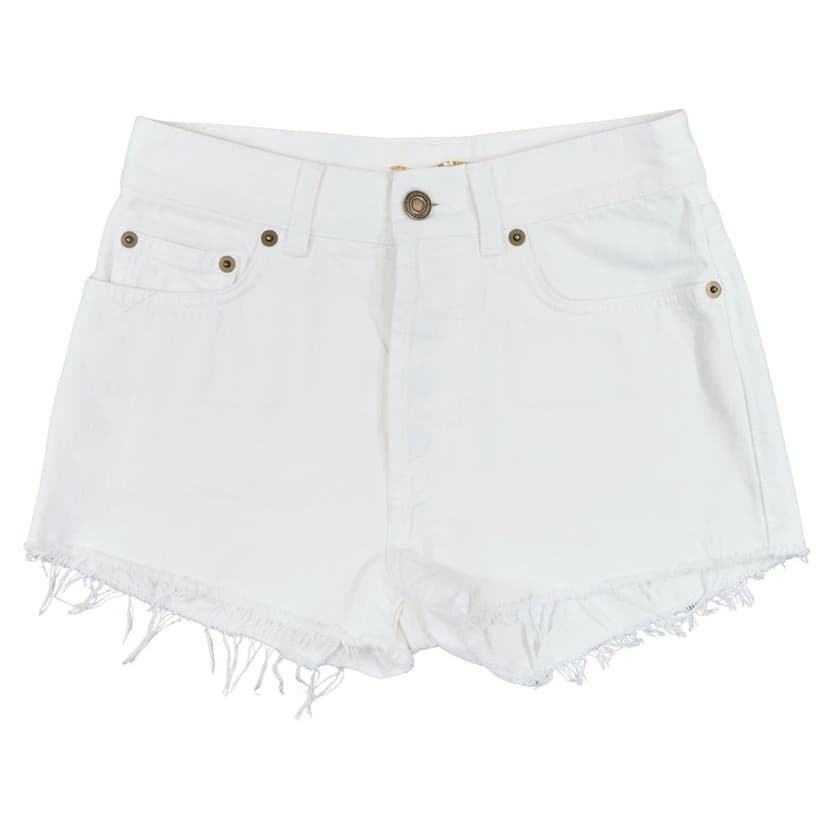 Saint Laurent Frayed Denim Shorts