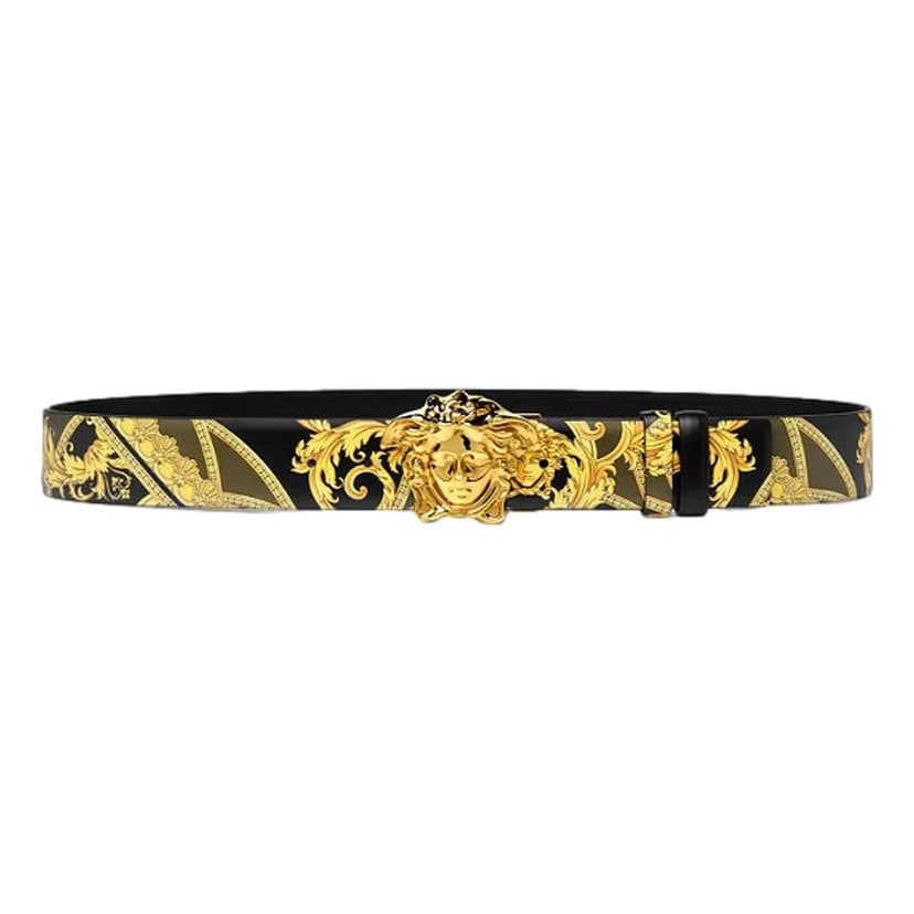 Versace Versace La Medusa Baroque Reversible Calfskin Belt 75/30
