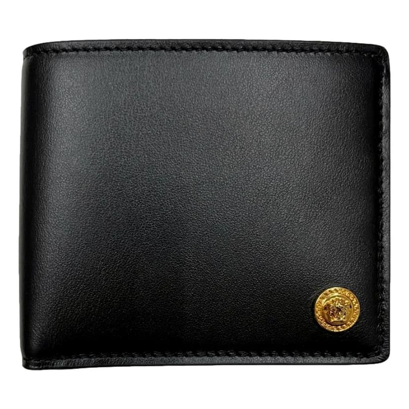 Versace Versace La Medusa Black Calfskin Leather Bifold Wallet