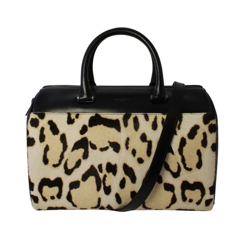 Saint Laurent Saint Laurent 12 Hour Calfskin Leather Pony Hair Duffle Bag