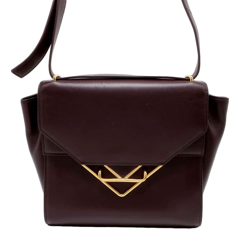 Bottega Veneta Bottega Veneta The Clip Grape Purple Calfskin Leather Shoulder Crossbody Bag