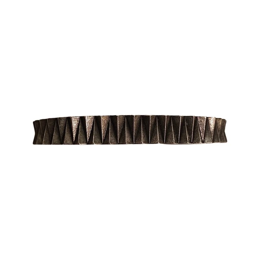 Saint Laurent Saint Laurent Gear Silver Gunmetal Bracelet Large