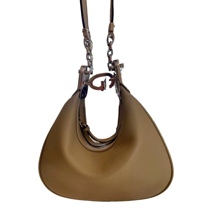 Gucci Gucci Attaché Small Shoulder Bag Beige Leather
