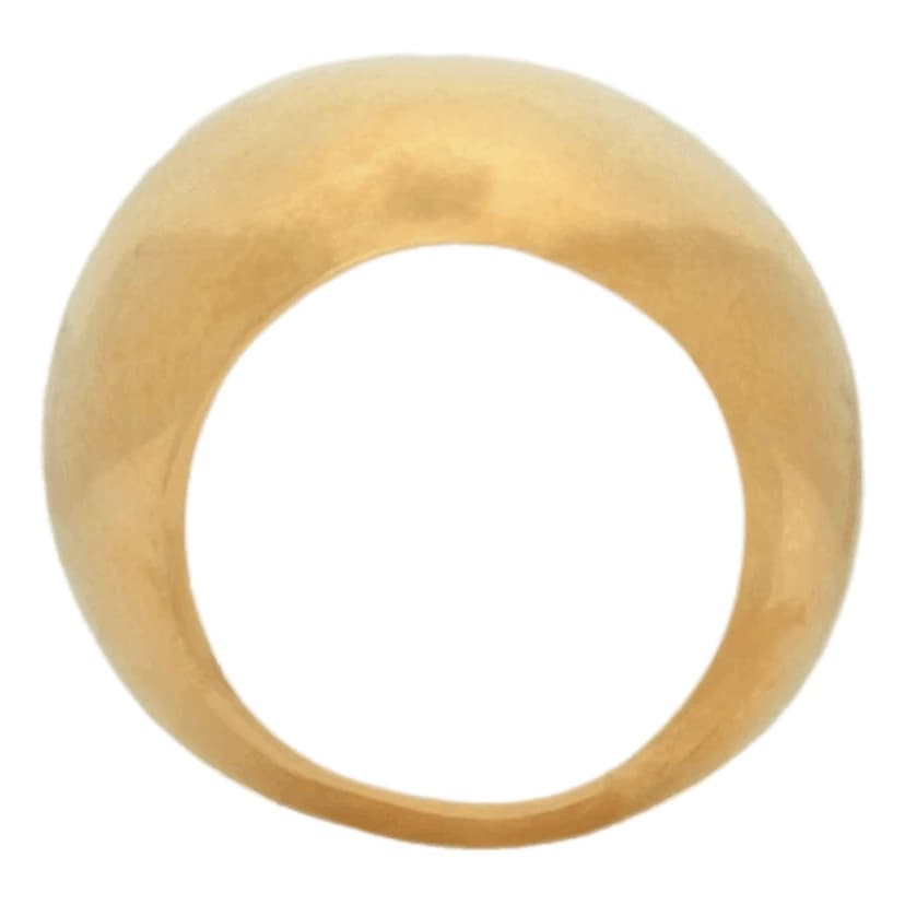 Saint Laurent Saint Laurent Oversized Egg Ring in Polished Gold-Tone Metal Size 5