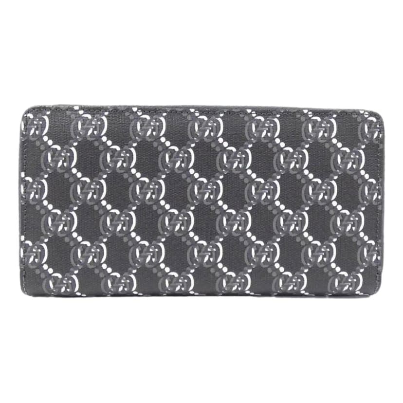 Gucci Gucci GG Shadow Black White Continental Zip Around Wallet