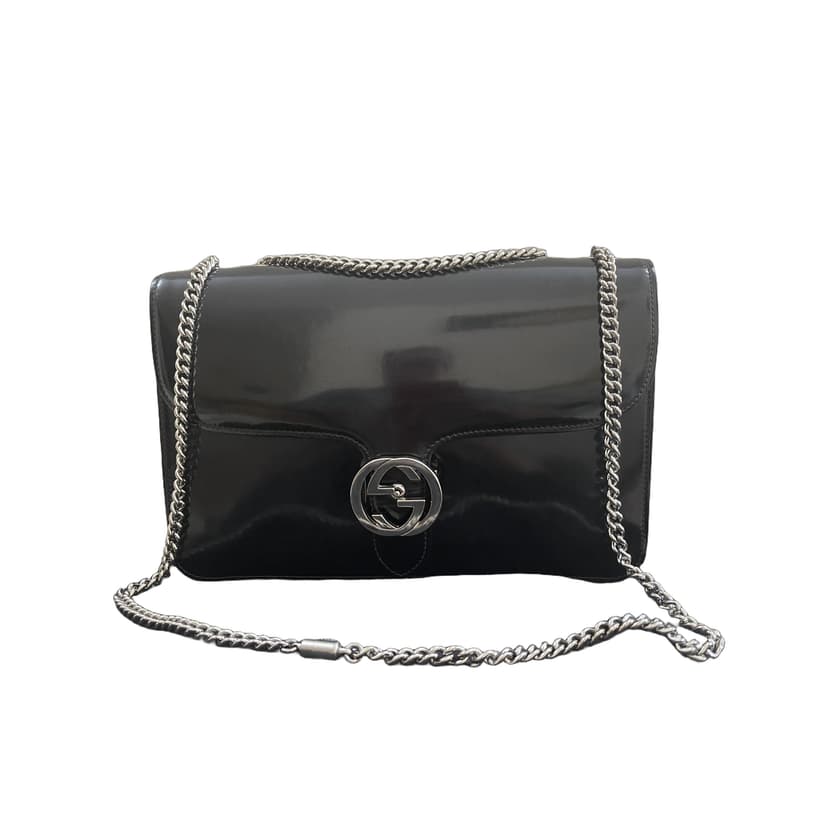 Gucci Patent Leather Interlocking Bag