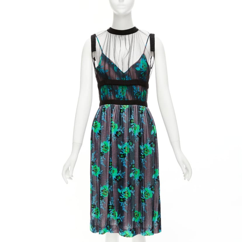 Christopher Kane فستان تراكب الأزهار