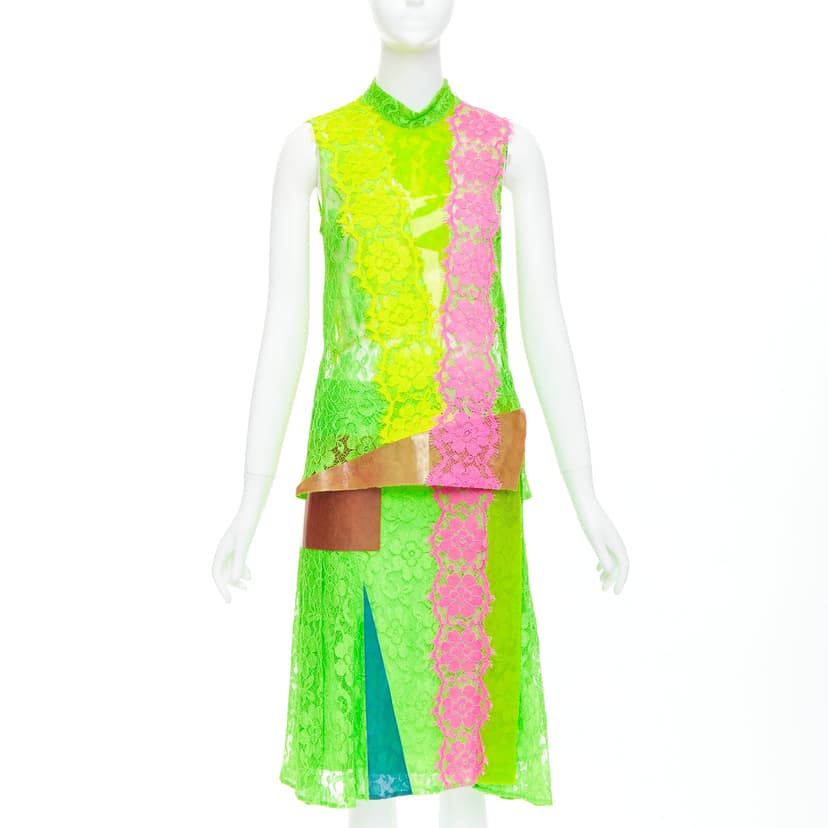 Christopher Kane مجموعة تنورة الدانتيل البلاستيكية