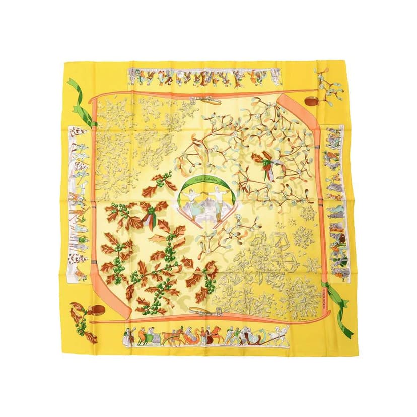 Hermès Neige d Antan Silk Scarf 90