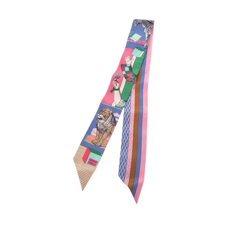 Hermès Grand Theatre Nouveau Silk Twilly Scarf