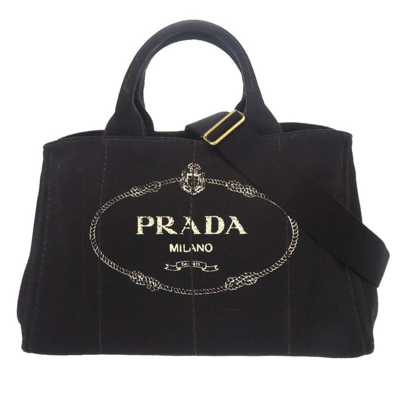 Prada Canvas Canapa Logo Satchel