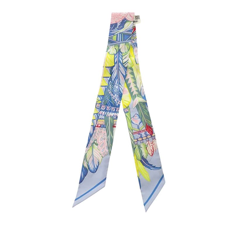 Hermès Danse Pacifique Silk Twilly Scarf