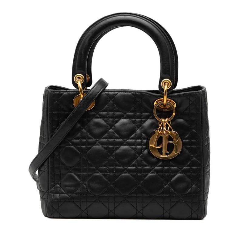 Dior Medium Lambskin Cannage Lady Dior