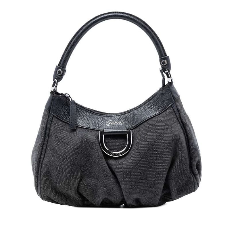 Gucci GG Denim Abbey D Ring Shoulder Bag