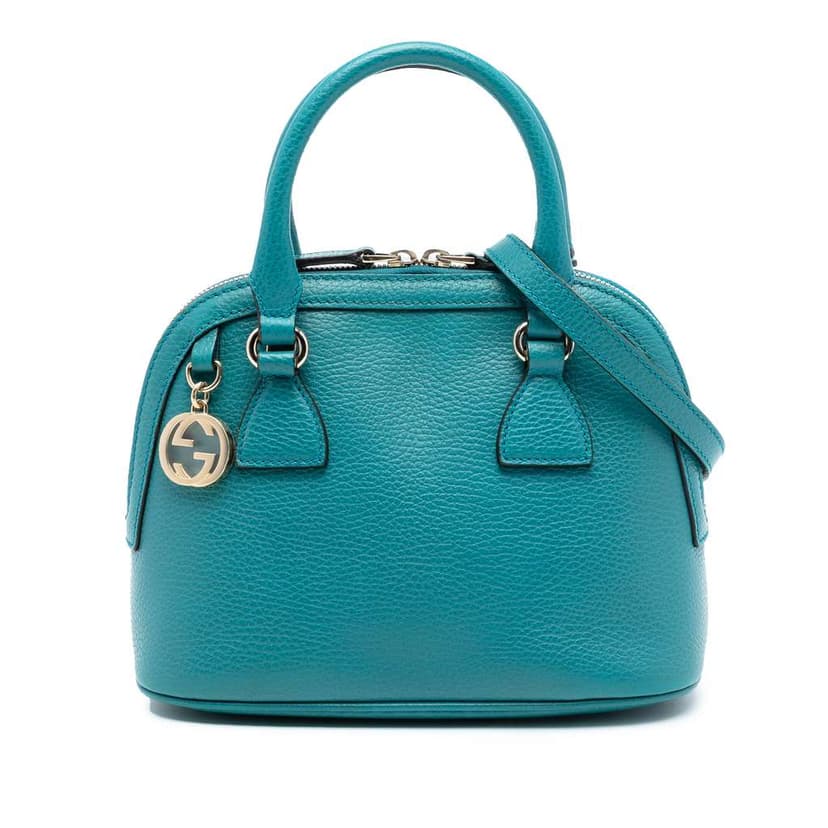 Gucci Mini Leather GG Charm Dome Satchel