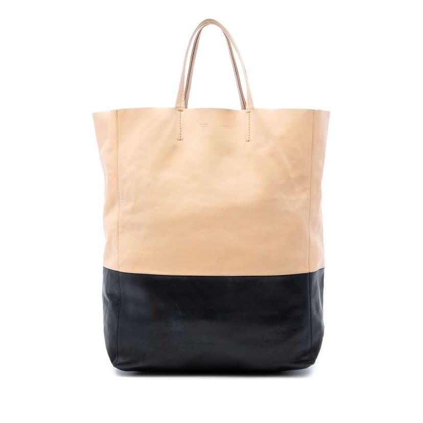 Celine Bicolor Leather Vertical Cabas Tote